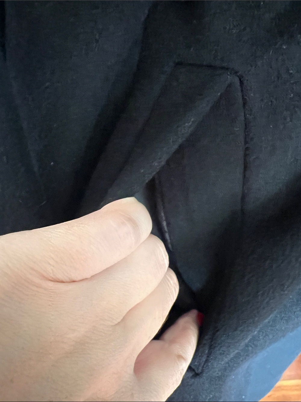 Cole Haan Signature Black Wool Blend Belted Wrap Coat Shawl Collar Size 12 - Picture 5 of 10